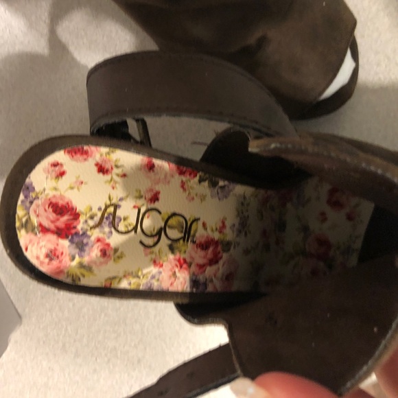 Sugar stacked heel sandal open toe mule - Picture 2 of 8